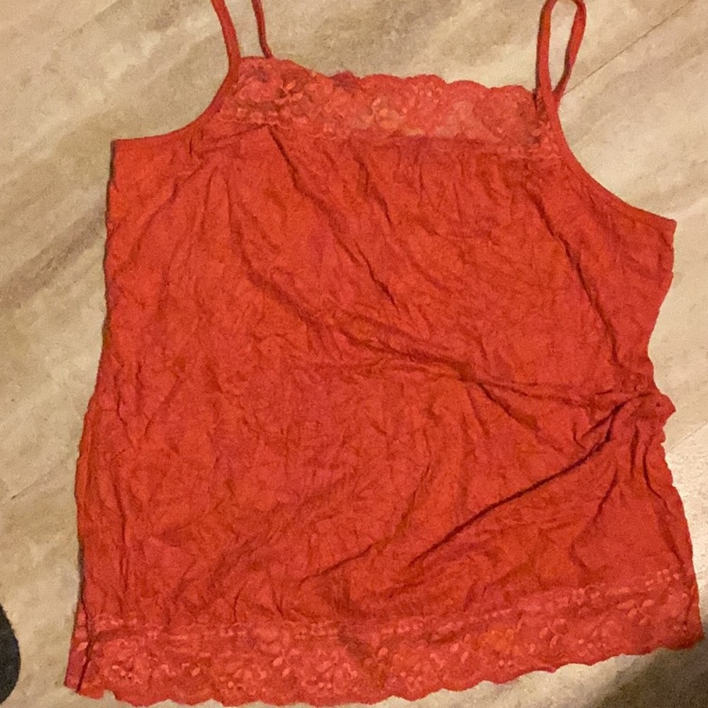 Maurice’s Lovely burnt orange camisole in crinkle style